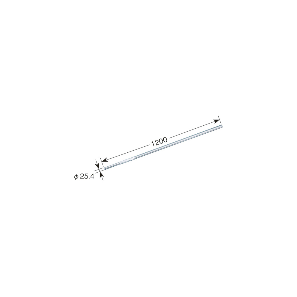 【DXアンテナ】 リブパイプ(1.2m･溶融亜鉛メッキ鋼管)  MZ-120