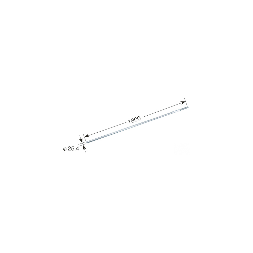 【DXアンテナ】 リブパイプ(1.8m・溶融亜鉛メッキ鋼管)  MZ-180