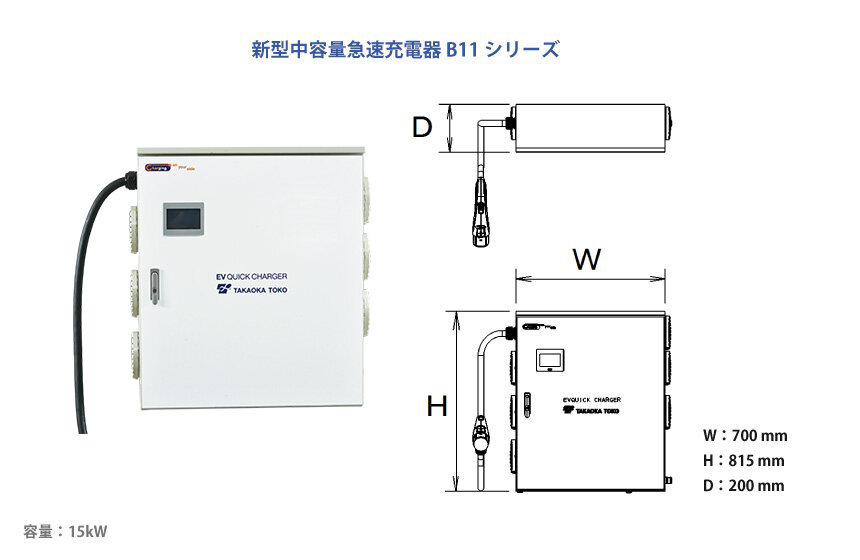 東光高岳　15kW　急速充電器(認証・課金機能なし)  HFR1-15B11